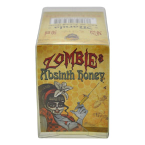 Zombies Absinth Honey in dekorativer Totenkopf-Flasche 50ml - grün